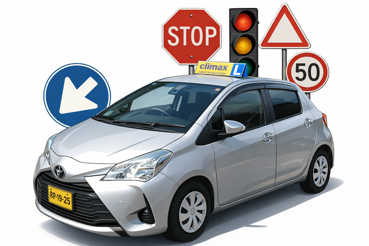 Rijles Suriname – instructeur met leerling